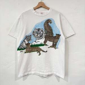 Vintage 80's Oneita Big Cats Graphic Tee, Single Stitch, Made in USA, Medium